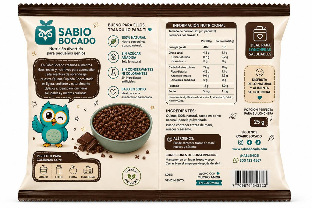 Cereal de Quinua Soplada Chocolatada – SabioBocado